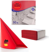 50 Aroba Airlaid servetter Textillook 19 FÄRGER 40X40 Cm 1/4-faldig högkvalitativ textillook Bröllopsservetter för jubileer Hotell Catering Helgdagar Jul Bröllop Rosa