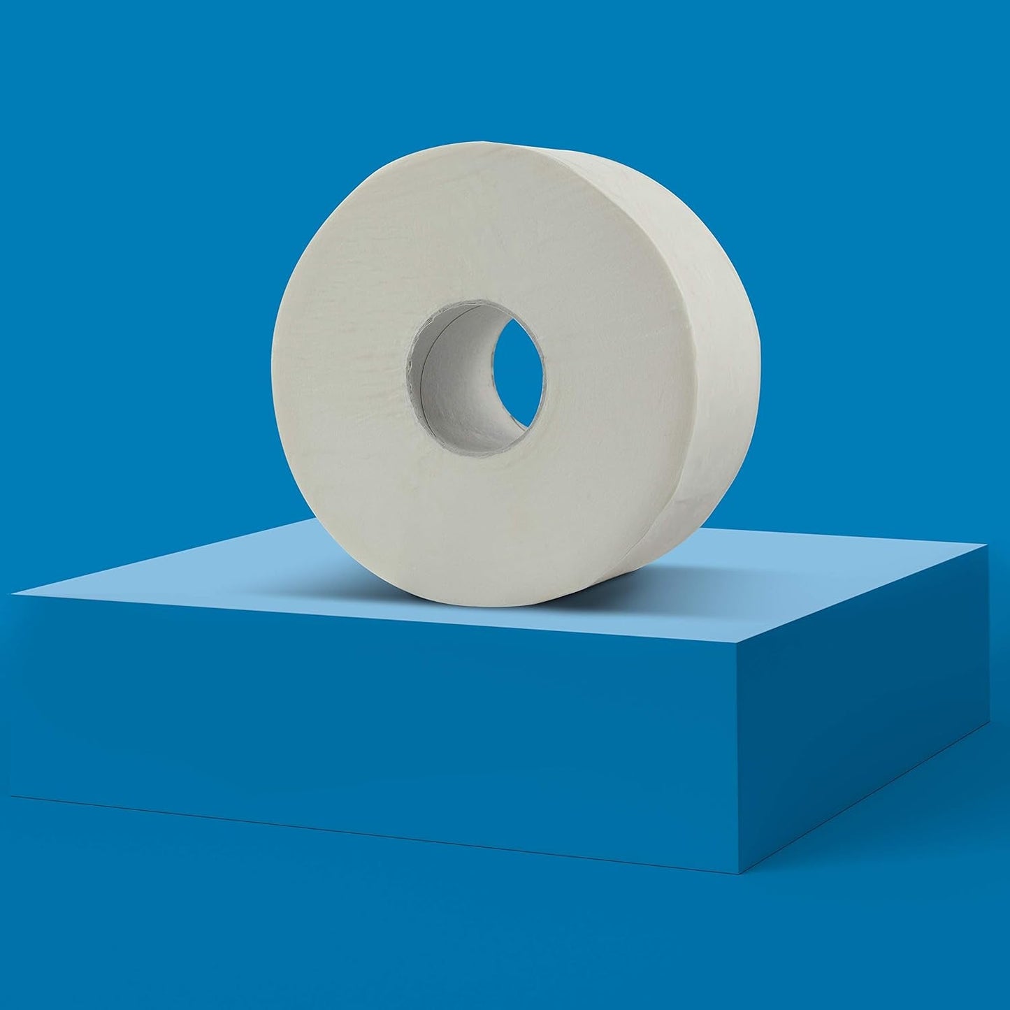 Amazoncommercial Mini Jumbo Toalettpapper, Oparfymerat, 2 Ply, 6684 stycken, 1 förpackning med 12 rullar, 557 ark per rulle, Arkstorlek: 30,5 X 9 cm, Vit, Kompatibel med T2 Dispensers