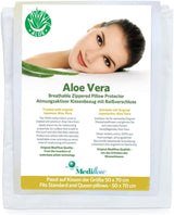 Mediflow aloe vera örngott, kuddskydd, bomull, vit, 40 X 80 Cm Naty Shop standardkuddar 50 X 70 Cm