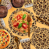 Leopardmönster Party Geschirr Kindergeburtstag Deko Geburtstag Party Geschirr Dschungel Pappteller Becher Servietten Babyparty Tischdeko Set