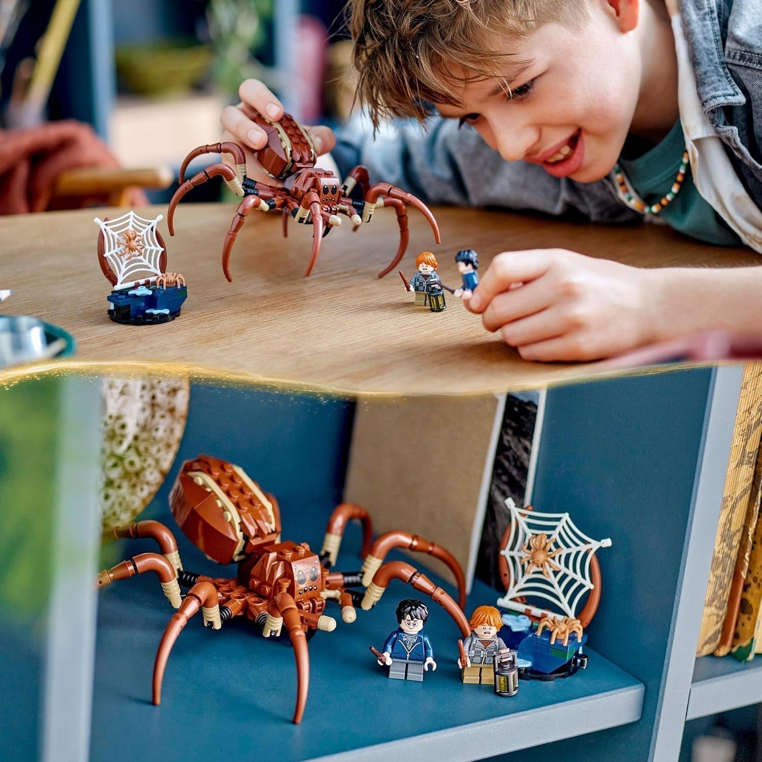 LEGO Harry Potter Aragog i den förbjudna skogen, Spider Fantasy-lekset, mytisk varelse, 2 minifigurer, magisk present till pojkar, flickor och fans i åldern 7+ 76434 Byggset Besuche den LEGO-Store