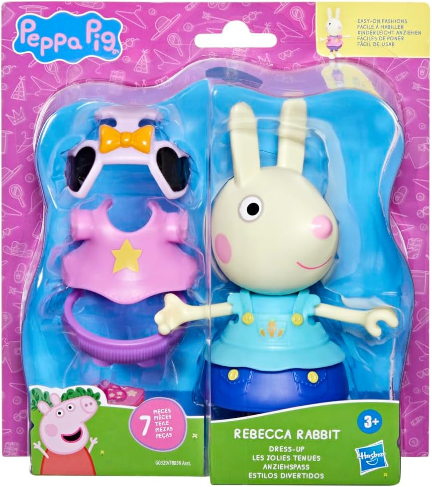 Peppa Pig Luisa Spoon - Rolig klänningsfigur, 15 cm flickdocka med tillbehör och kläder, interaktiv leksaksset för småbarn från 3 år och uppåt