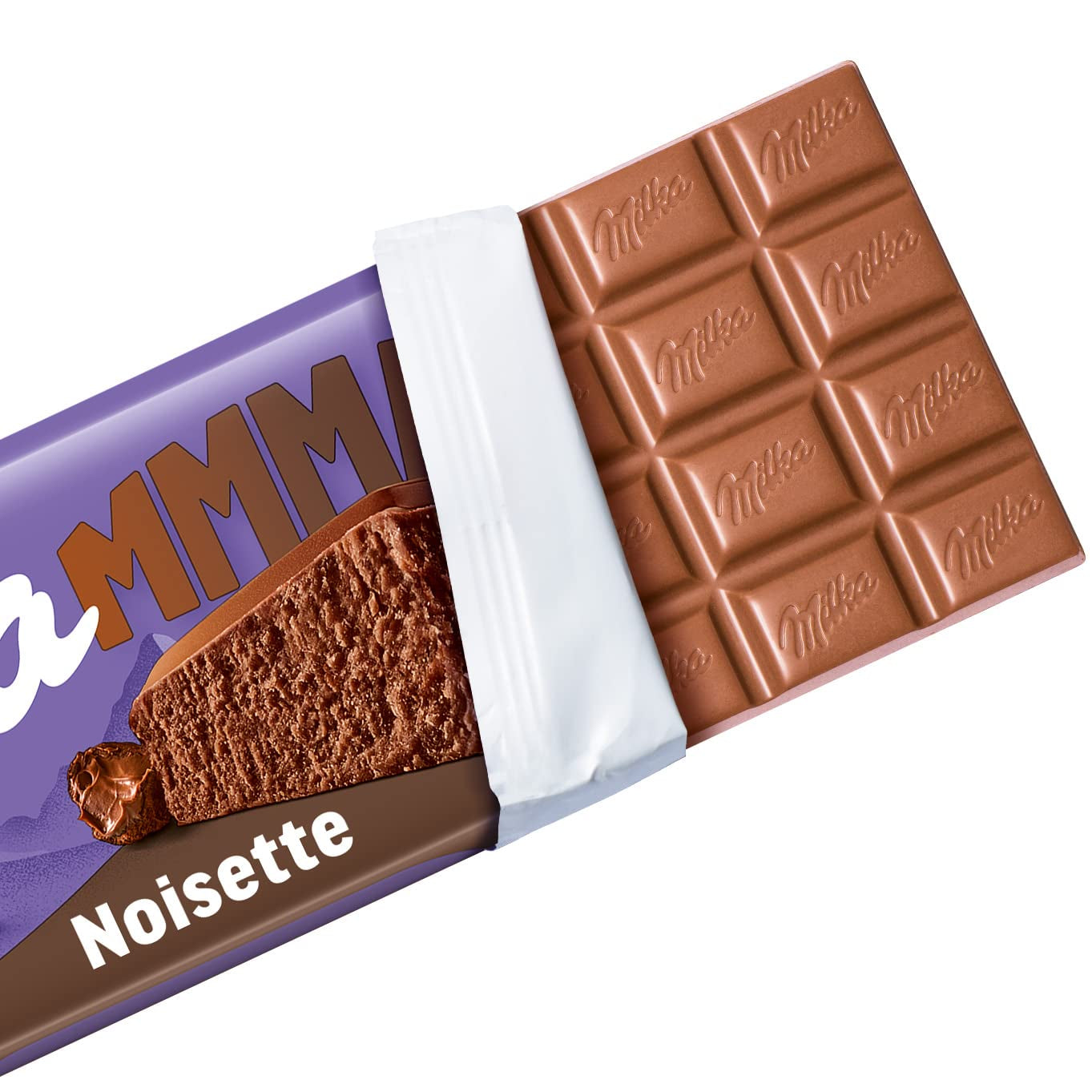 Milka MMMAX Noisette – alpin mjölkchoklad med delikat och krämig hasselnötsfyllning – 250g