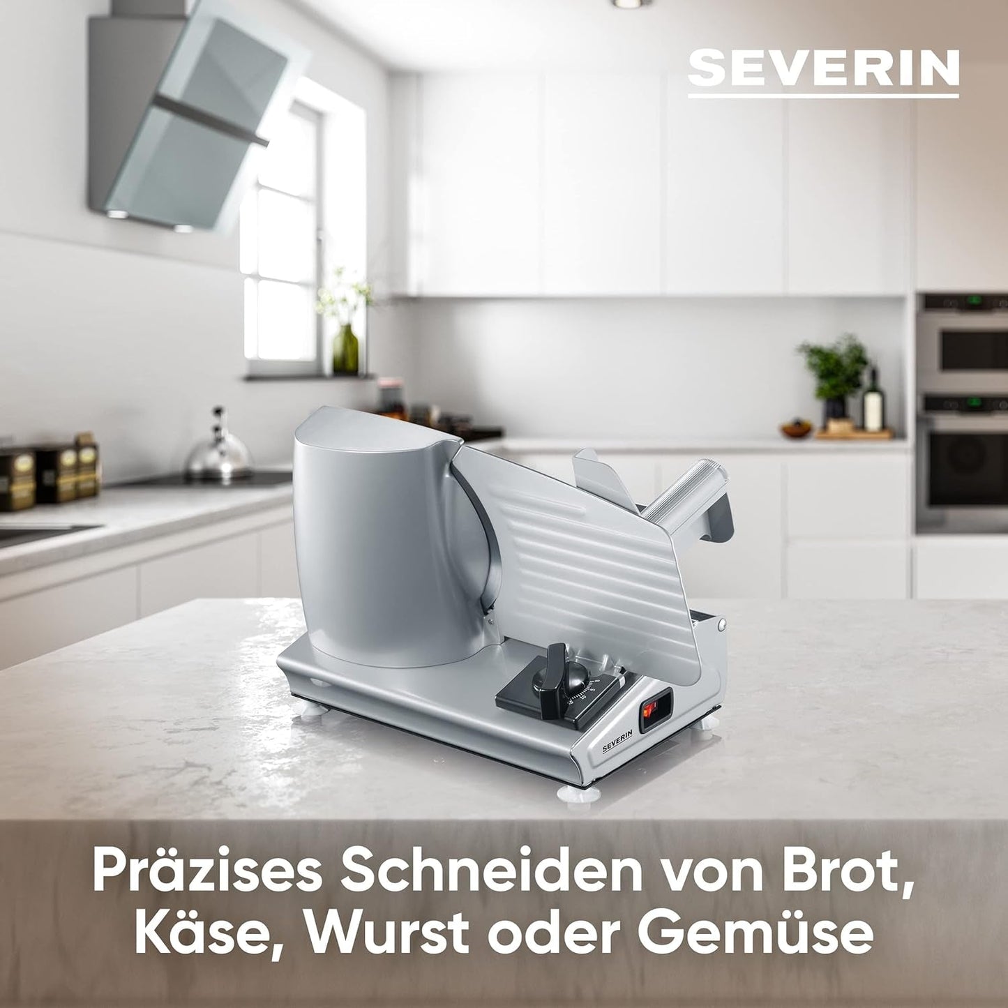 SEVERIN Multifunktionell skivare för bröd, korv eller riven ost och Naty Shop Slicers