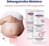 Sanosan Stretch Mark Minimiser, kliniskt testad - bevisat minska bristningar efter graviditet, utan paraffinolja, färgämnen, silikoner, 75 ml Kosmetika och skönhet Naty Shop