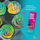 Decocino Neon matfärgningsset - 3 delar - röd, rosa, lila - högdosfärgad matfärg - för färgning av kakor, muffins, muffins - smakfritt