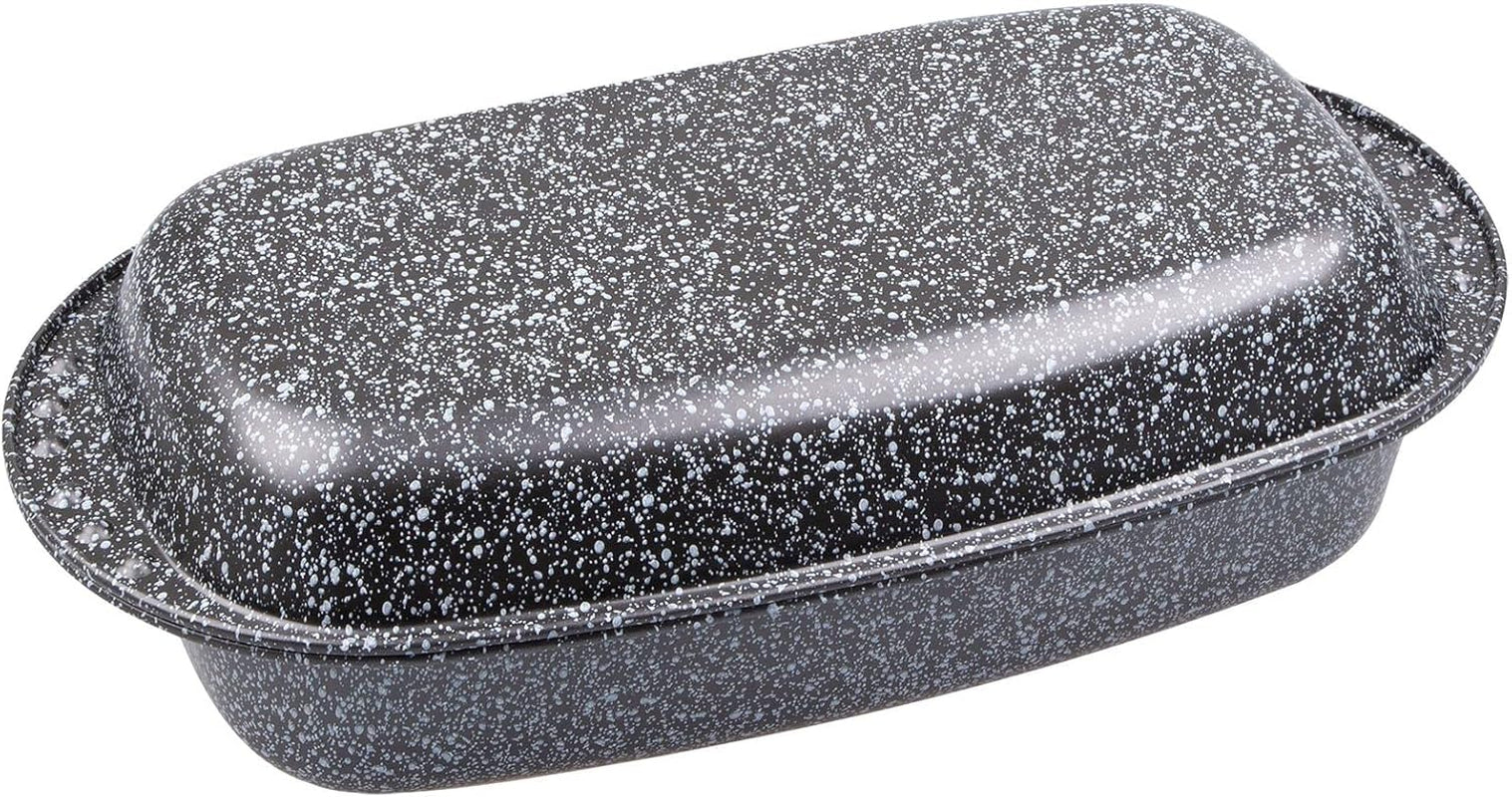 C|H|G Brotback- Und Bratenform Mit Deckel "Granito", Skandia Xtreme Plus: 4-Fach Antihaftbeschichtung in Granitoptik, 37 X 20 X 7 Cm, Made in Germany Formar och brickor för bakning Naty Shop