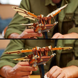 LEGO Icons Leonardo Da Vincis flygmaskin med flaxande vingar - Inkluderar minifigur och stativ - Byggset för vuxna - Heminredningsset - Presentidé - 10363 Byggset Besuche den LEGO-Store