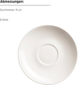 MÄSER 934105 Belmira-serien, klassisk kaffeservis för 6, 18-delad kaffeservis, tidlös, elegant, delikat, porslin, vit