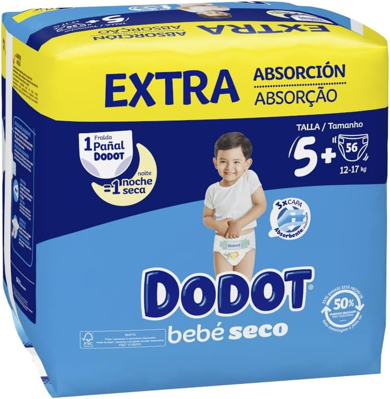 Baby Dry Extra - Jumbopack, storlek 5-56 st