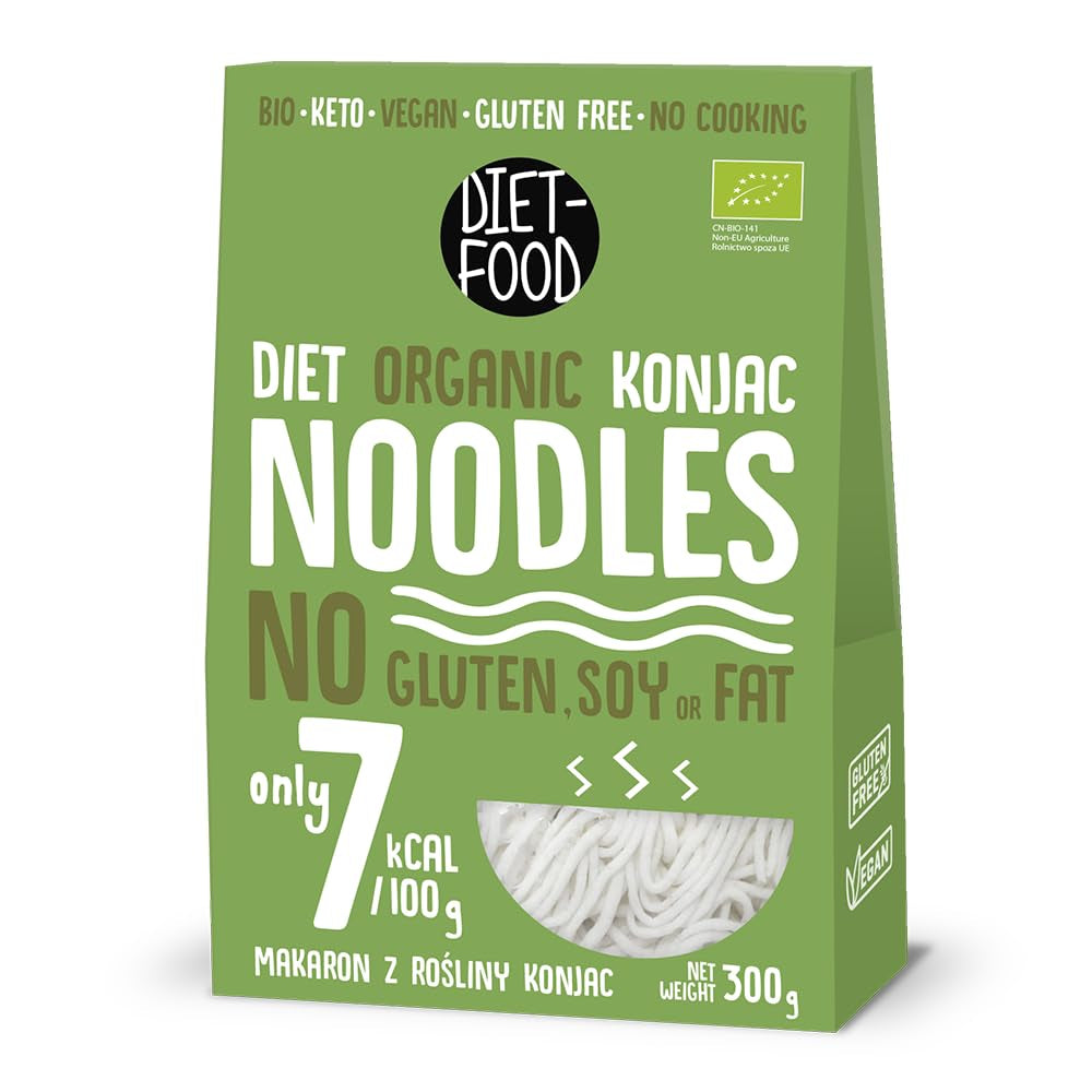 DIET-MAT ​​Ekologisk Shirataki Konjac Instant Rice, Lågkolhydrat, Lågkalori, Vegan, Fettfri, Sojafri, Glutenfri, Ketovänlig, Bantning, 300 gram