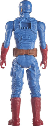 Marvel Avengers Titan Hero Series Blast Gear Captain America Actionfigur 30 cm stor leksak för 4+ år gammal Blå actionfigurer Naty Shop
