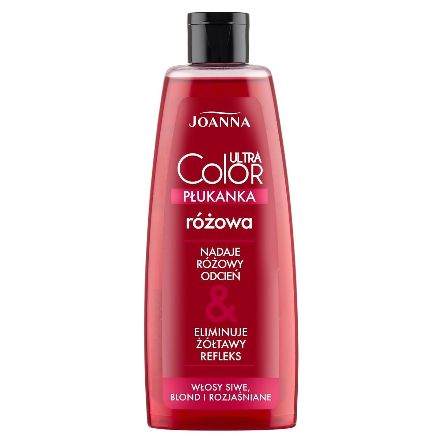 Joanna Ultra Color - Rosa färgbalsam för blont och ljust hår - Pastellrosa - Naturlig glans - Tar bort den gula nyansen från gråblont hår - Tillfällig effekt - 150 ml Hårfärgning Naty Shop