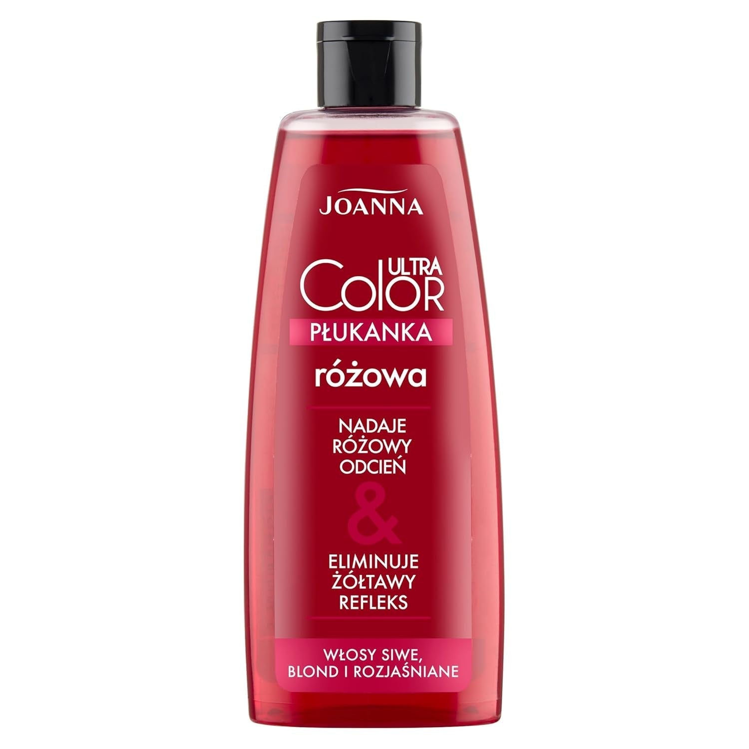 Joanna Ultra Color - Rosa färgbalsam för blont och ljust hår - Pastellrosa - Naturlig glans - Tar bort den gula nyansen från gråblont hår - Tillfällig effekt - 150 ml Hårfärgning Naty Shop