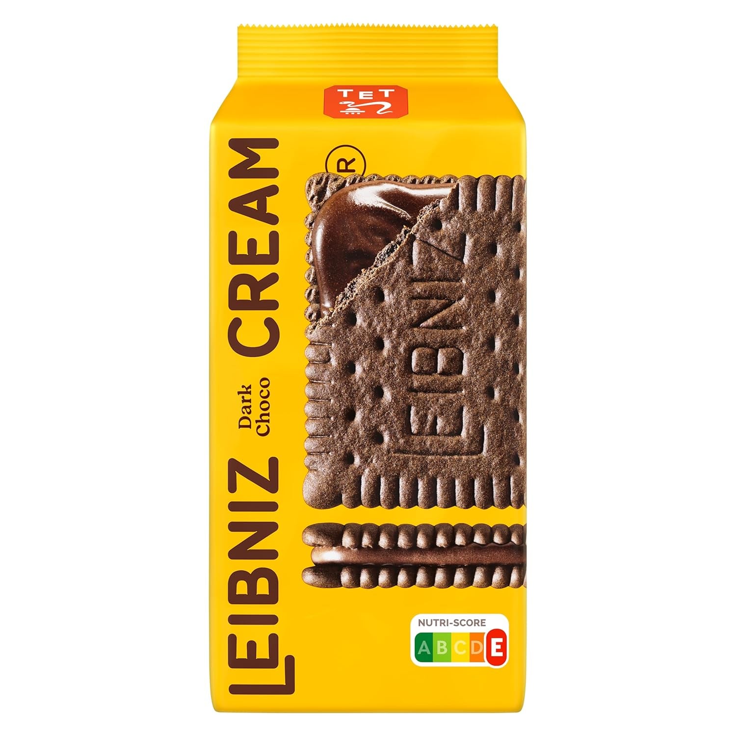 Crunchy Cookies med kakao och mörk chokladcreme, paket med 14, för förvaring eller försäljning (14 x 190 g)