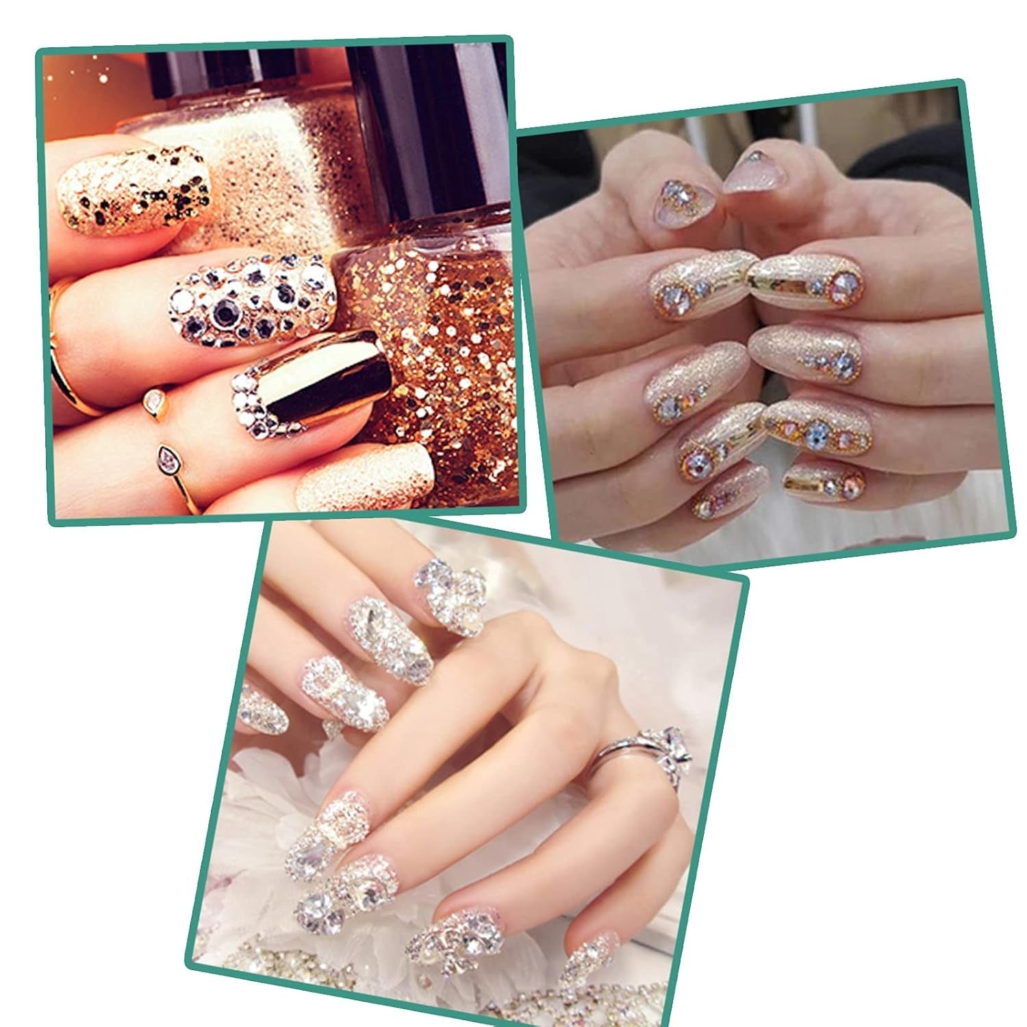 ANGNYA 4000 Stück Strasssteine Nägel Nail Art Strasssteine Dekorationen Nagelsteine Für Nail Art Zubehör Und Klare Kristall Strasssteine Handwerk Mit Pick up Pinzette Und Strass Picker Dotting Pen...