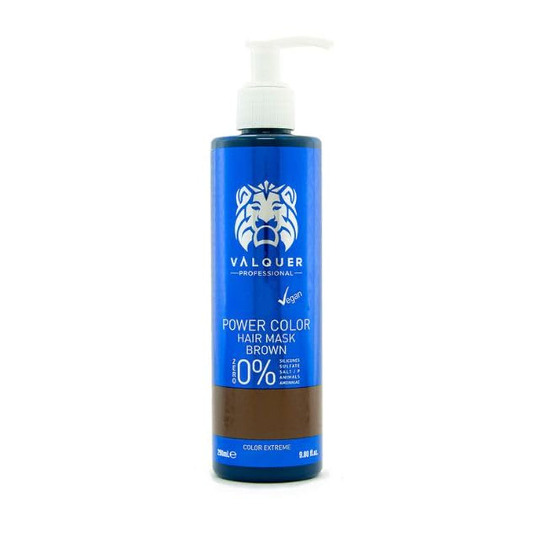 Valquer Power Color Mask vegansk och silikonfri formulering Ger hårfärg 290 ml svart Hårmask Naty Shop Chestnut 275 Ml