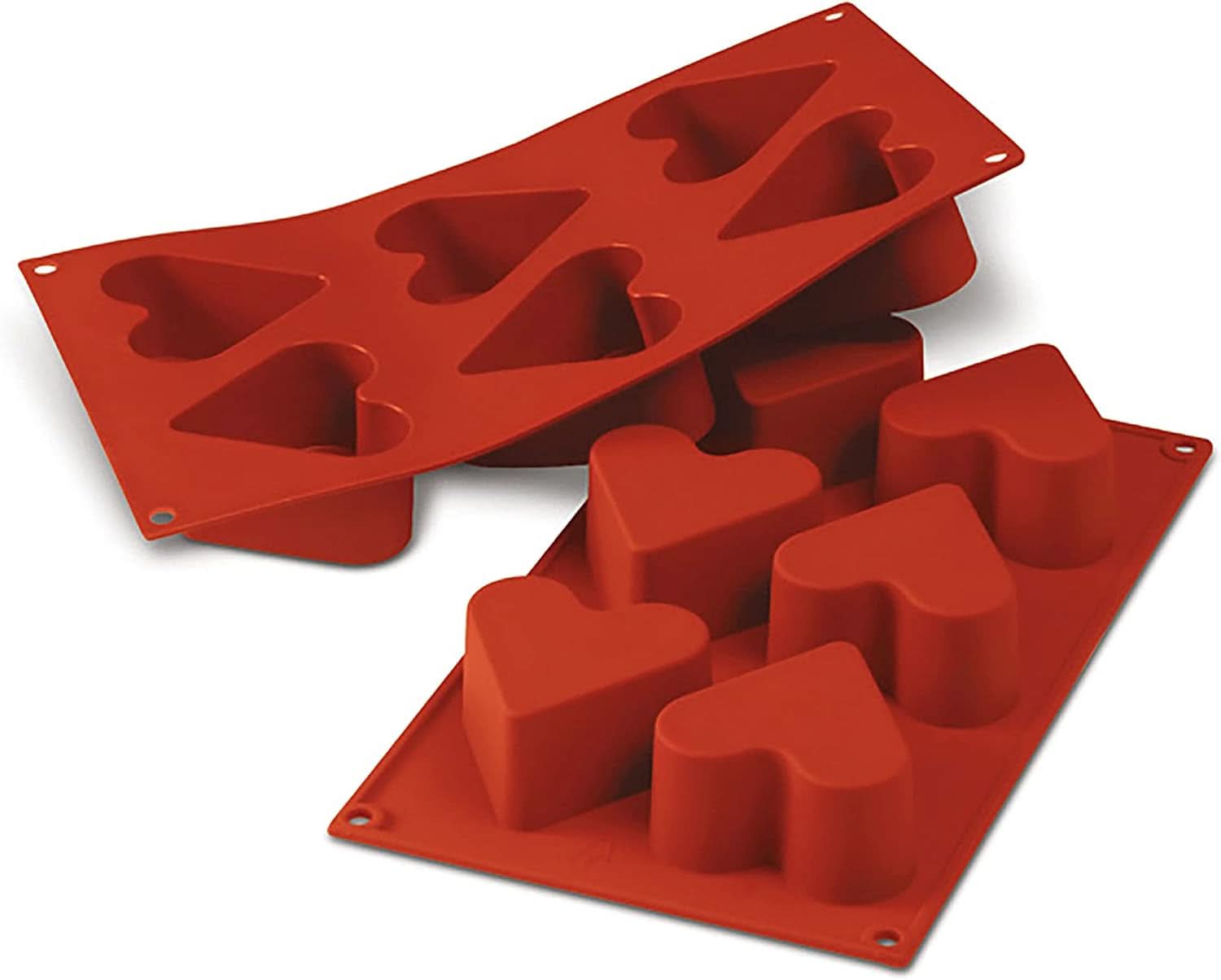 Silikomart 20.036.00.0060 SF 036, Kitchen Heart Naty Shop S (60 x djup 35 mm, Volym: 8 x 90 ml) 8 x Hearts