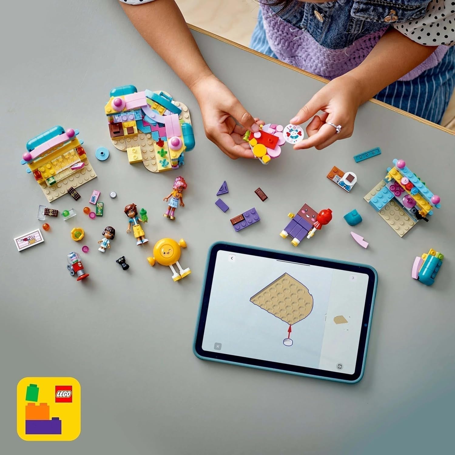 LEGO Friends Heartlake City Shop Lekset för tjejer 6+ Rollspel med 2 minidockor, mikrodocka och kattleksak 42649 Byggset Besuche den LEGO-Store