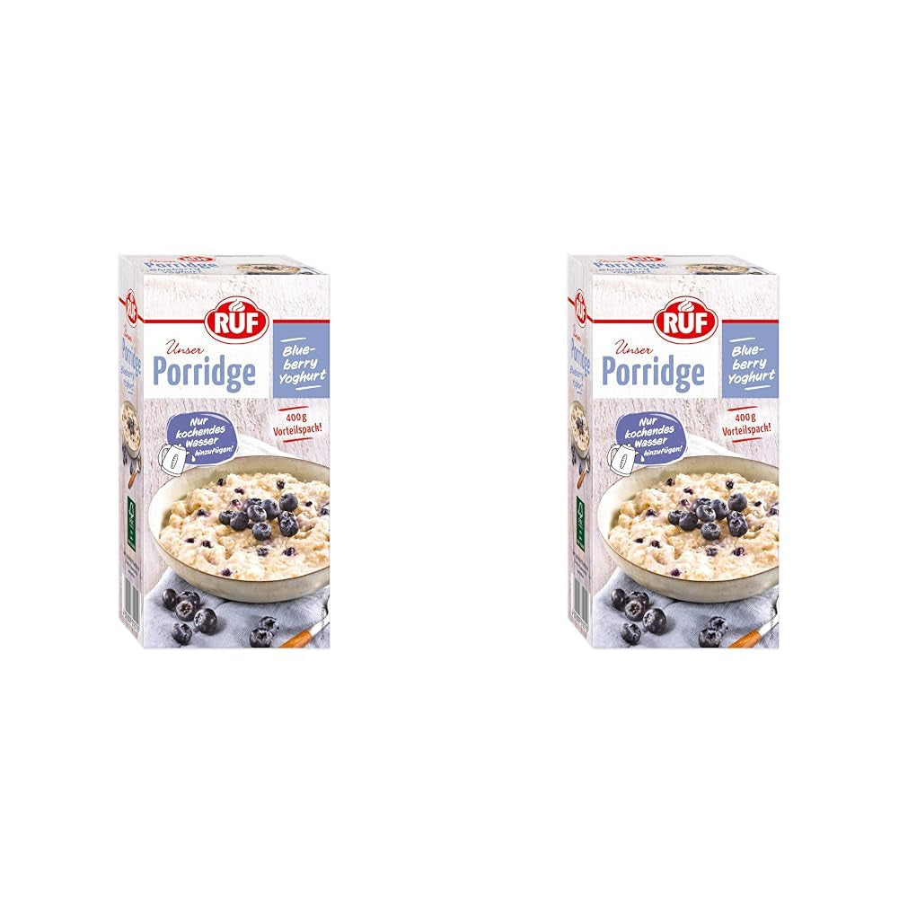 RUF kaneläppelhavregryn med hela havreflingor, delikat kanelsmak och torkade äppelbitar, mellanmål, bulkförpackning, 1 x 400 g