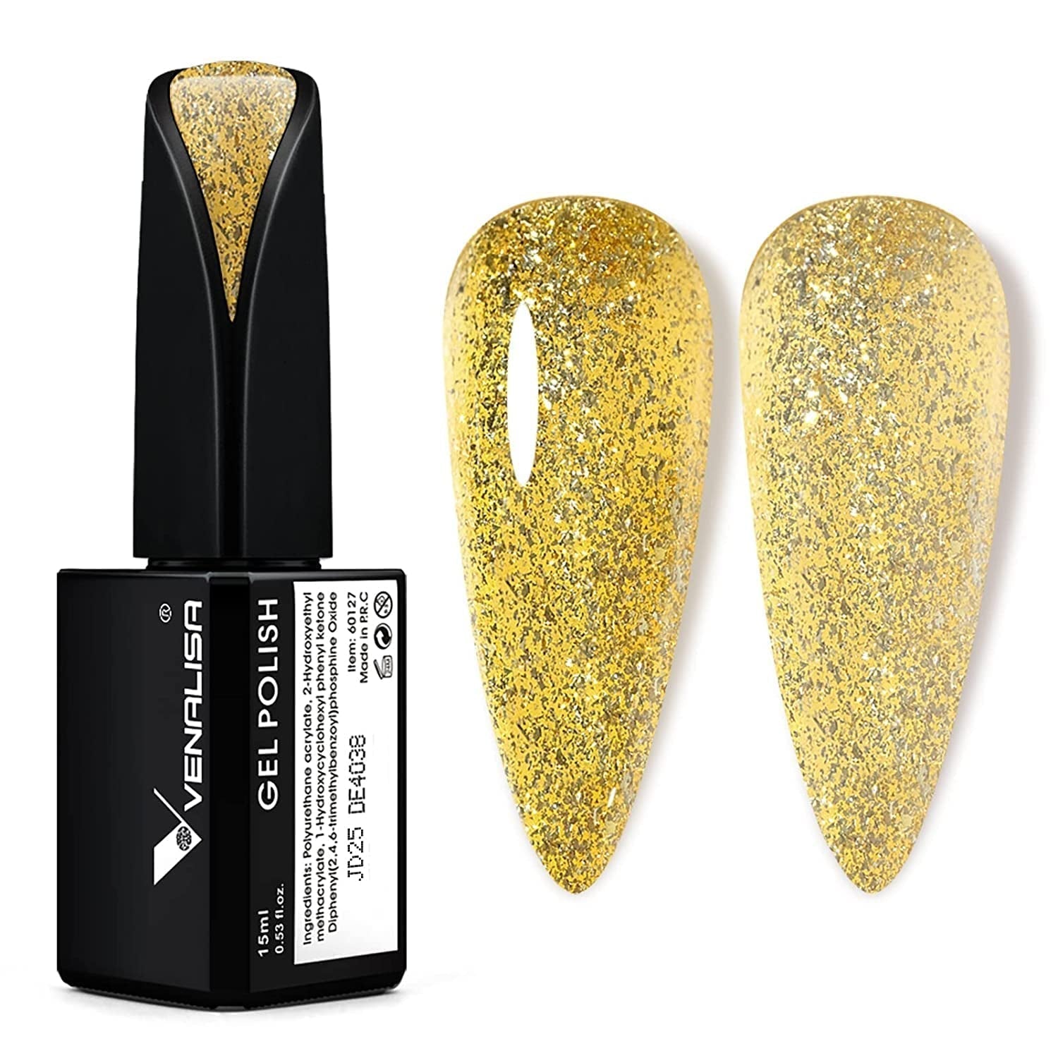 VENALISA Coral Orange UV Nagellack 15ml Gel Nagellack För UV Nagellampa Transparent Coral Orange Gel Nagellack Modeller För DIY Nageldesign