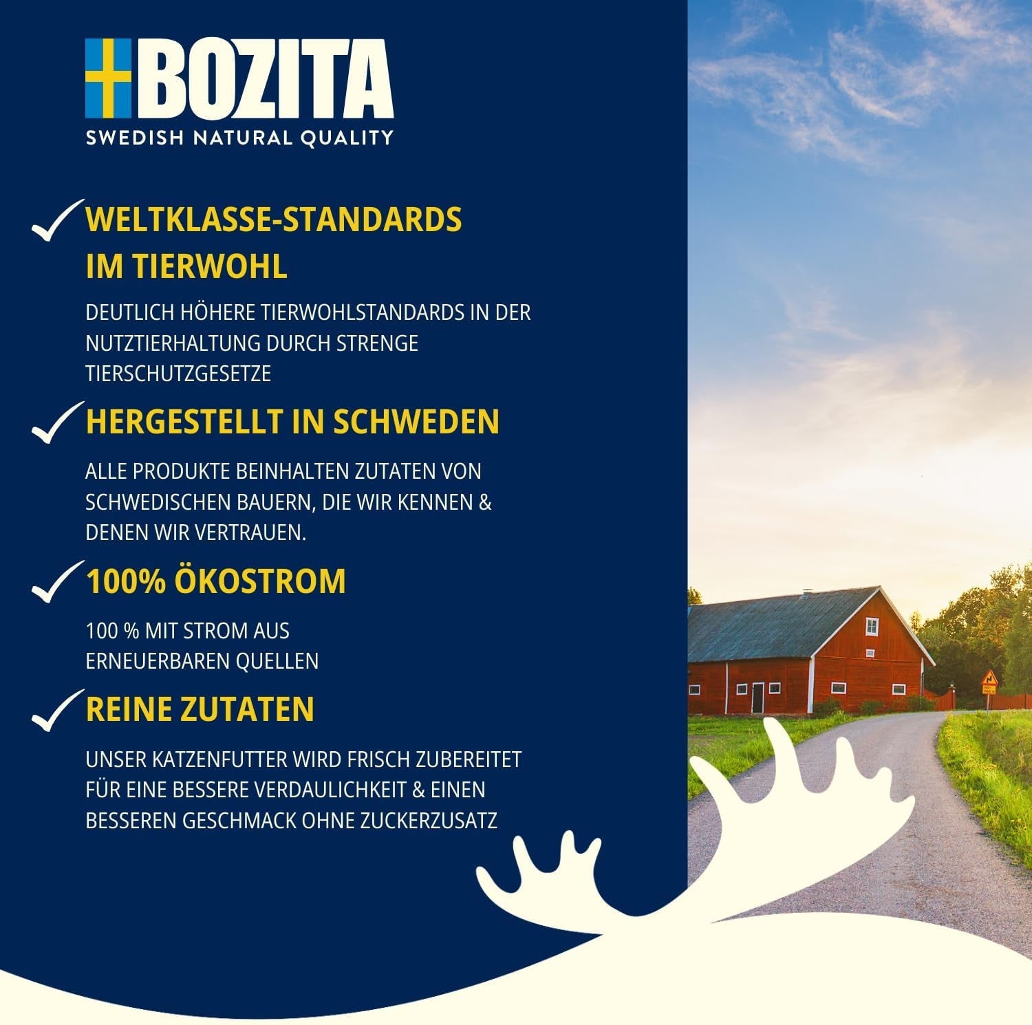 Bozita Senior 8+ Mound våtmat för katter med spannmål och massor av kyckling - 12 påsar x 85g, spannmåls- och vetefritt våtmat för katter - Våtmat för katter med 8,5 % protein och 4,5 % fett