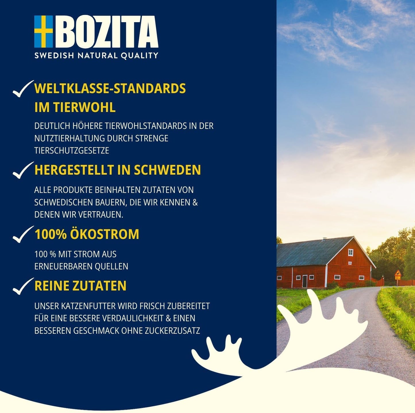 Bozita Tetra steriliserade bitar i sås med mycket kyckling - 6 x 370 g vått spannmål och sockerfritt kattfoder - icke-GMO, med 8,5 % protein och 4,5 % fett - hög kvalitet och extremt välsmakande