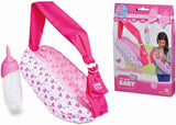 Simba 105560002 Justerbar nyföddssele med väska och flaska för 38-43 cm dockor från 3 år och uppåt