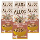Premium krispig müsli med valnötter och amaranth Allos | Ekologisk müsli | Müsli med nötter | Havregryn | Spannmål till frukost | Vegan | Förpackning om 6 (6 x 400 g)