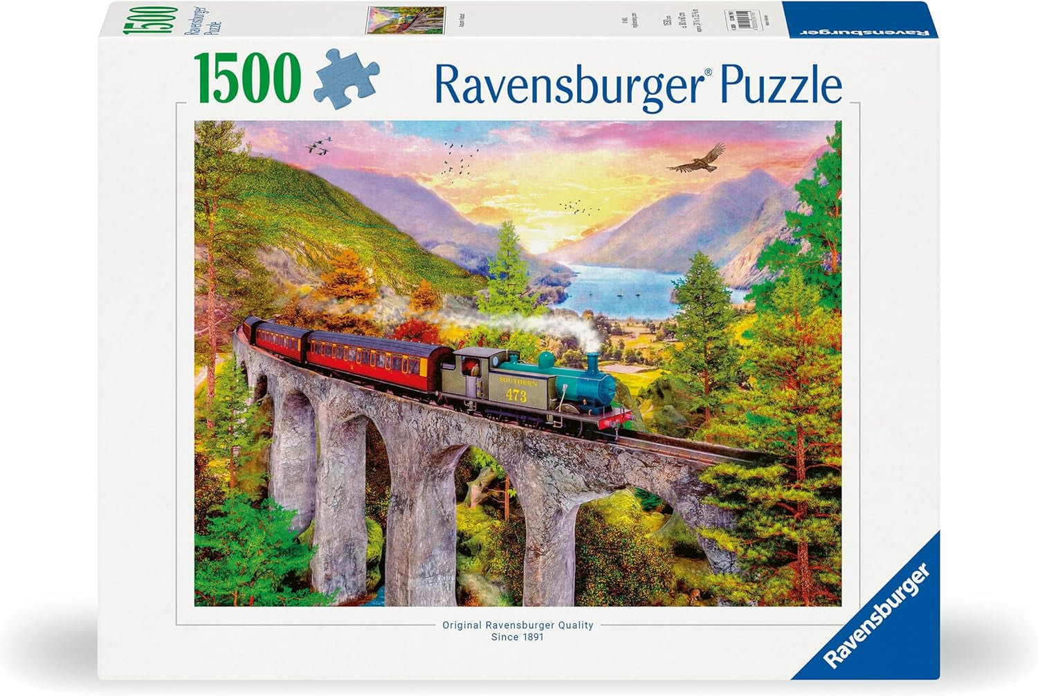 Ravensburger Puzzle 12000795 - Tågresa på hösten - 1500 pusselbitar för vuxna och barn över 14 år, Puzzle Naty Shop