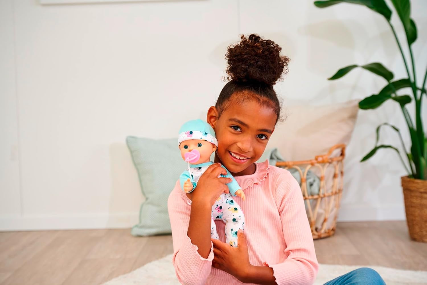 Nyfödd baby liten elefant vinyldocka med matnings- och drickfunktion, flaska och napp, 30 cm, 2 år gamla dockor Naty Shop