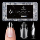 Modelones Nail Tips 510 Pieces - Heltäckande Nail Tips Set, Gel Tips Set, Pre-Polish PMMA Resin Nail Tips, Konstgjorda naglar för lim på Nail Art DIY, Short Squoval