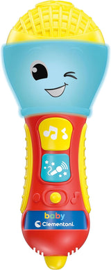 Clementoni - Babymikrofon, elektroniskt musikspel för tidig barndom, leksak 10-36 månader, aktivitetscenter med ljus och ljud, 17931 Bebe Naty Shop Toys Standardtitel