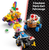 LEGO Super Mario: Mario Kart - Baby Peach & Grand Prix Set, Nintendo Figures - Padda, Lakitu, Baby Peach och Lemmy, Present för pojkar, tjejer och spelare 8+, Äventyrsleksak 72036 Byggset Beuche den LEGO-Store