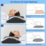 Ortopedisk kudde, ergonomisk nackkudde, huvudkudde, original kudde med memoryskum för sidor, rygg- och magstöd, nackstödskudde för män, kvinnor (67,3 X 38,2 X 13,8/3 cm) Cervikala ortopediska kuddar Naty Shop