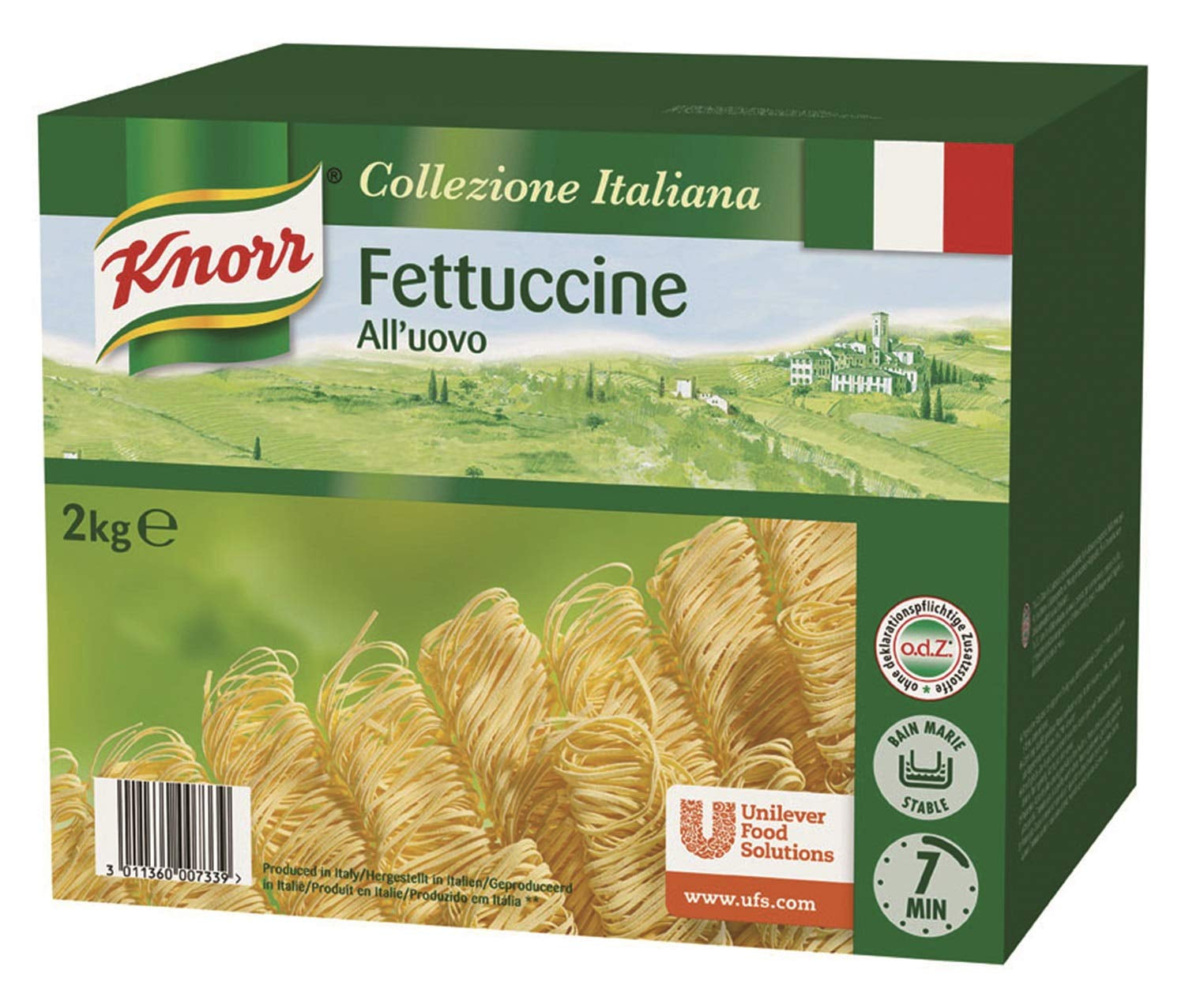 Knorr Fettuccine Pasta med ägg - Nudlar med smala band - Stort paket med nudlar, 2000 g