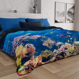 PETTI Artigiani Italiani påslakan för dubbelsäng, 100% Made in Italy, Akvarium Quilts and Quilts Naty Shop