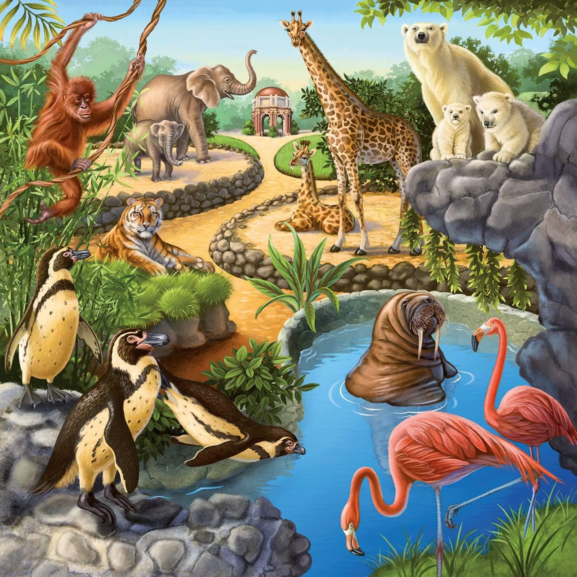 Ravensburger Pussel för barn - 09265 Skog/Zoo/Djur - pussel för barn över 5 år, med 3X49 bitar Puzzle Naty Shop