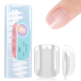 Gelike Ec Short Almond Nails - Heltäckande mjuka naglar, förpolerade konstgjorda naglar för nagelförlängning, Hemma Nagelstudio, Gör-det-själv-salong, 120 st, 12 storlekar