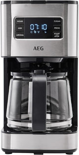 AEG Deli 5 espressomaskin, 1,5 l, programmerbar timer, varmhållningsfunktion, säkerhetsstopp, vattennivåindikator, optimal dosering, antidroppfunktion, rostfritt stål, CM5-1-6ST