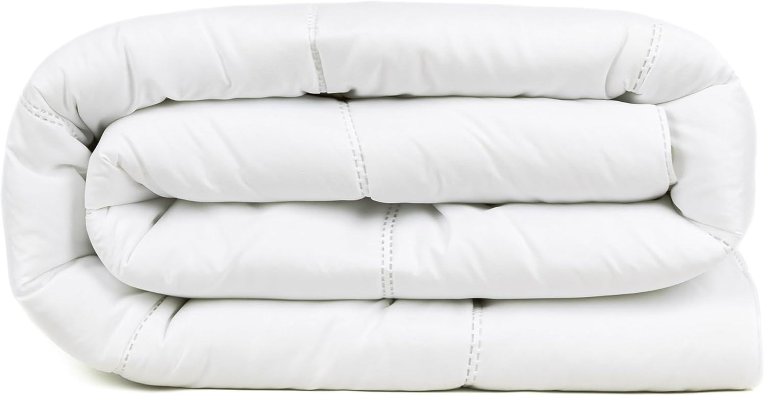 Täcke TRAMAS+ 200 Gr/M² för sängar gjorda av silikoniserade ihåliga fibrer - 150X220 Cm - Oeko Tex certifierad - Vit, mjuk, varm, minimalistisk - Säng 90 Cm Täcken och täcken Naty Shop 180X220 Cm
