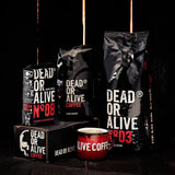 DEAD OR ALIVE Espresso No3 - Starke Espressobohnen 1kg - 100% Robusta - Kaffeebohnen für Kaffeevollautomat und Espressomaschine - Ganze Bohnen mit viel Koffein aus Italien - Kaffebönor