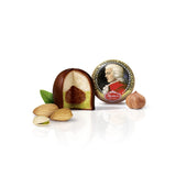 Rebel, Duet Mozart Kugeln, förpackning om 2, mörk choklad Mozartbollar fyllda med pistage och marsipan, mandel och hasselnötsnougat, 40g (2 Mozartkulor)
