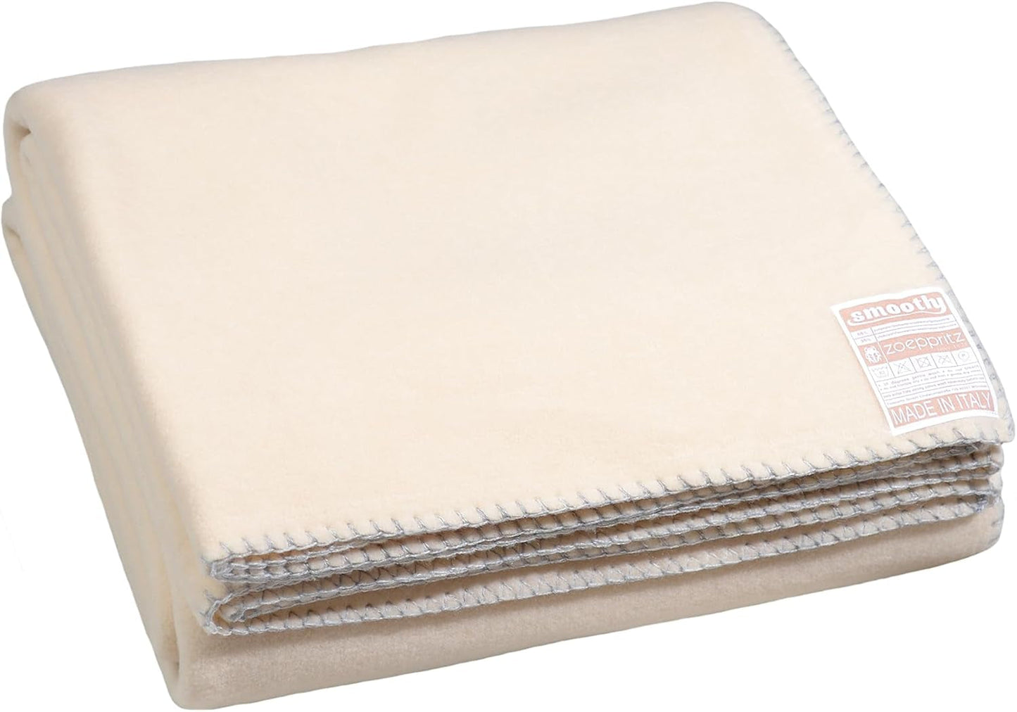Zoepritz sedan 1828 Smoothy fleecefilt - Fluffig bekväm polarfleecefilt - Vegansk - 140X190Cm - 010 Off-White, 010 Offwhite Zoepritz Since 1828 020 Cream 140X190Cm