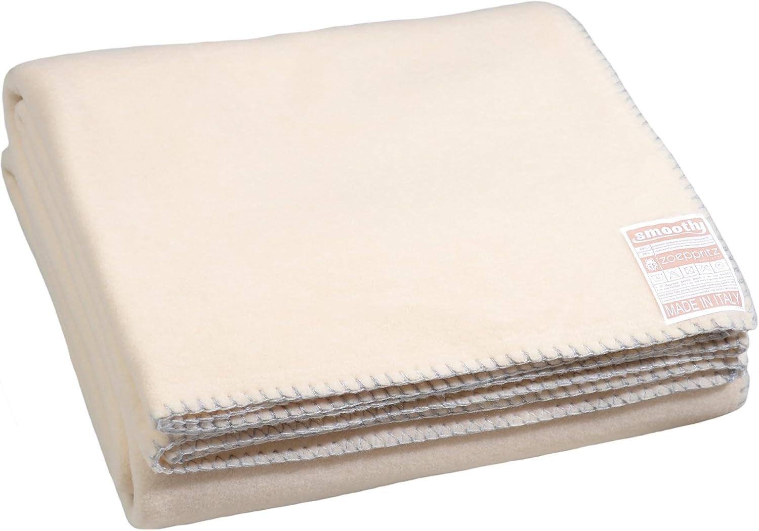 Zoepritz sedan 1828 Smoothy fleecefilt - Fluffig bekväm polarfleecefilt - Vegansk - 140X190Cm - 010 Off-White, 010 Offwhite Zoepritz Since 1828 020 Cream 140X190Cm