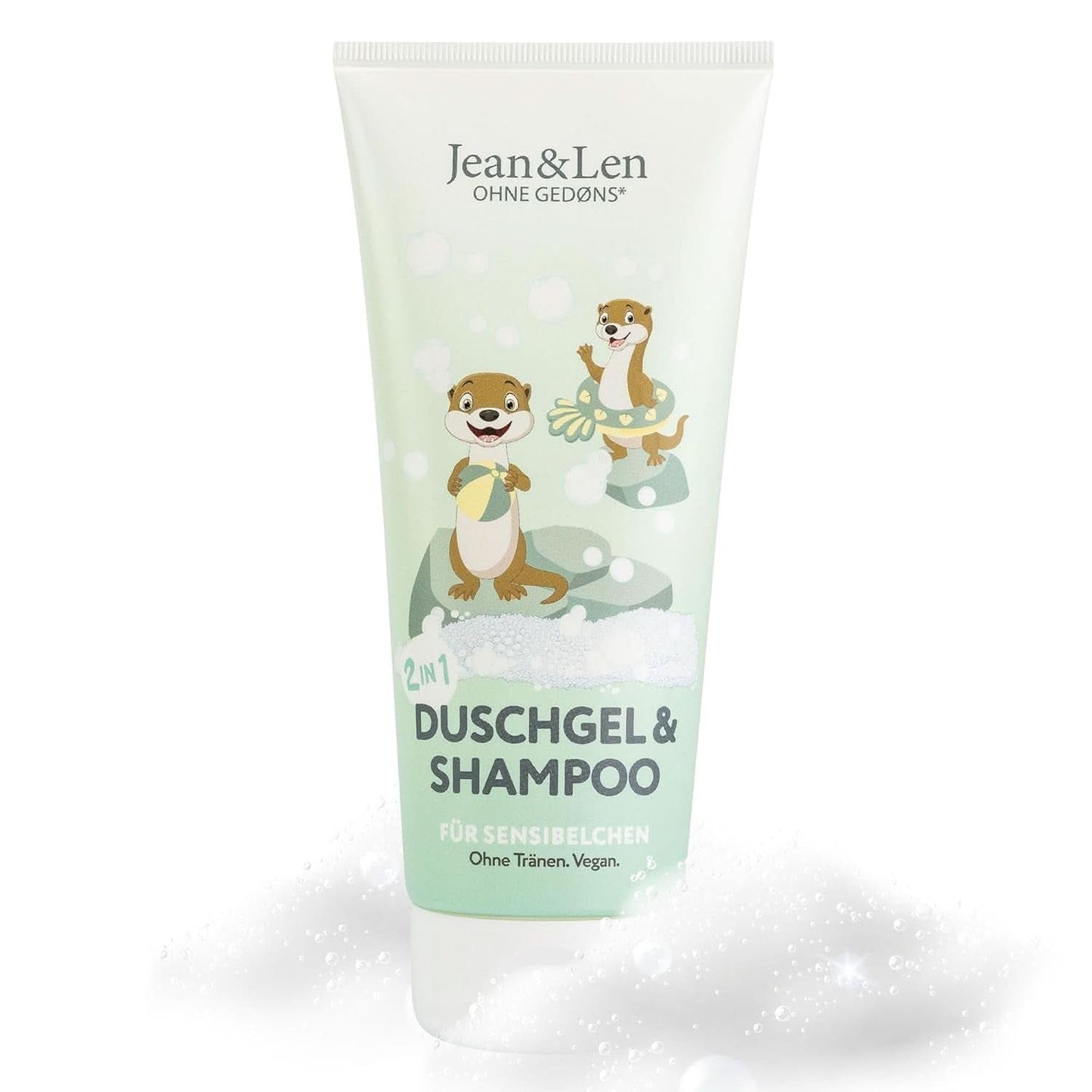 Jean & Len 2 in1, Duschgel och schampo för känsliga barn, 200 ml Dusch och bad Naty Shop