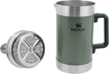 STANLEY Classic Stay Hot Coffee Press 1,4L Hammertone Green - Håller kaffet varmt i 4 timmar - Minimalt sediment - Integrerad kaffepress i rostfritt stål - BPA-fri - Tål diskmaskin