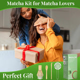 Alyvisun Matcha-set, 5-delat Matcha-te-servis med Matcha-tekanna och Matcha-teställ, tesked, tesked, Matcha-te-set för Matcha-älskare, perfekt för nybörjare och entusiaster