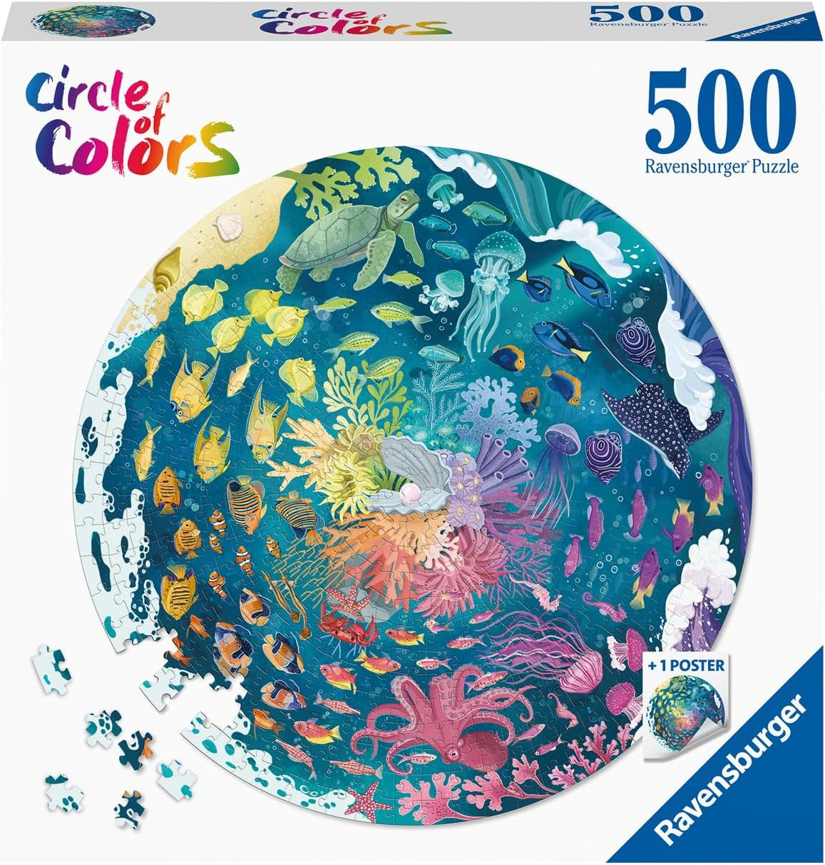 Ravensburger Puzzle 17170 Circle of Colors - Ocean & Submarine Puzzle 500 bitar Puzzle Naty Shop