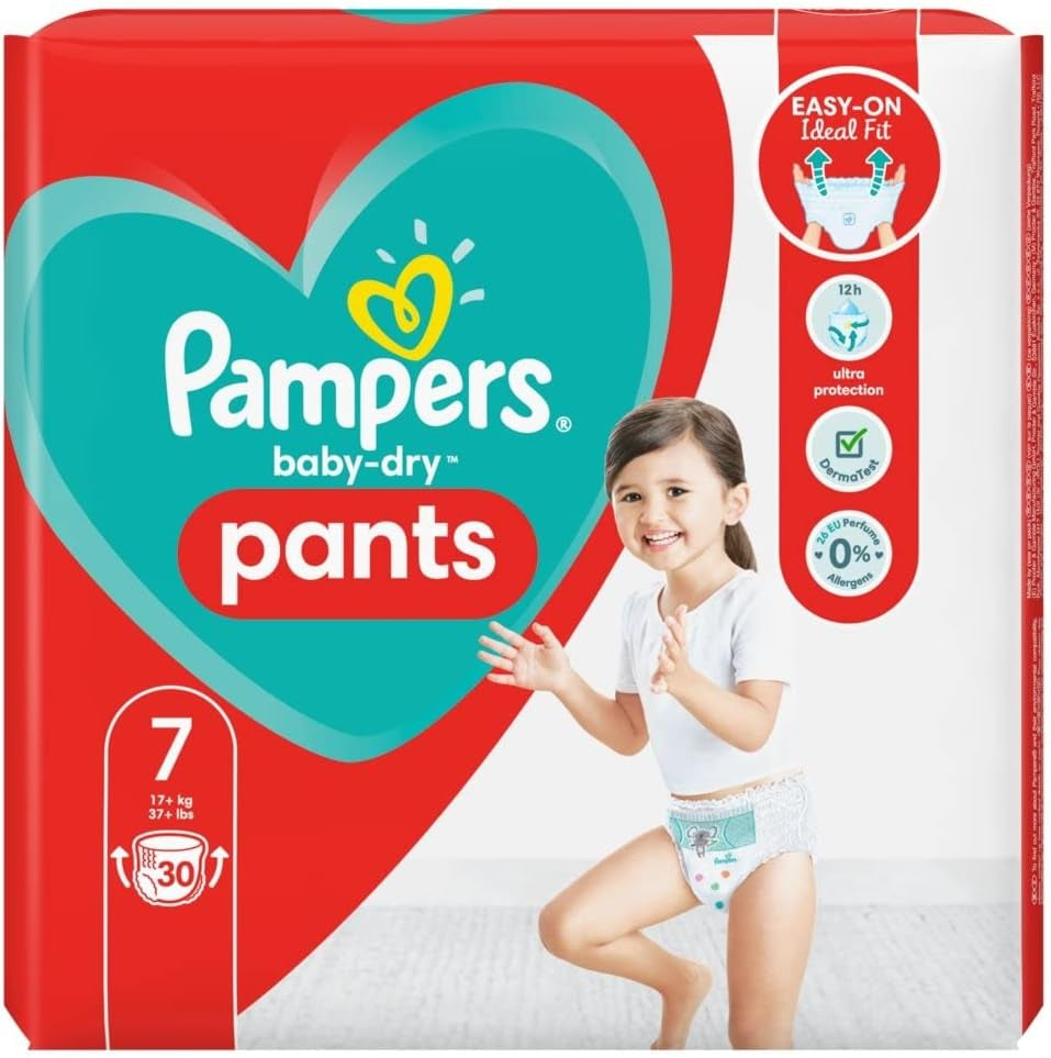 Blöjor Pampers 81657566 Baby-Dry Byxor, vit